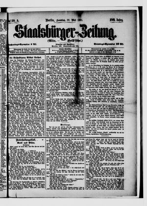 Staatsbürger-Zeitung vom 22.05.1881