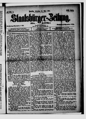 Staatsbürger-Zeitung vom 24.05.1881