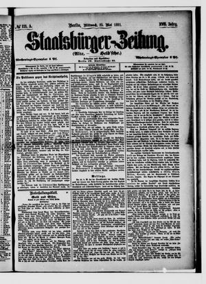 Staatsbürger-Zeitung vom 25.05.1881