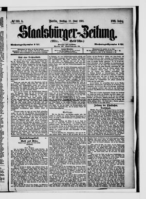 Staatsbürger-Zeitung vom 10.06.1881
