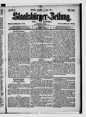 Staatsbürger-Zeitung vom 12.06.1881