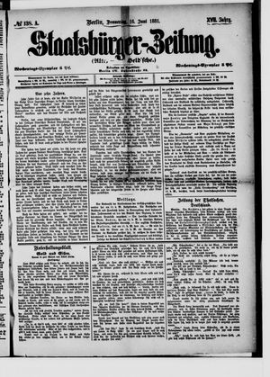 Staatsbürger-Zeitung vom 16.06.1881