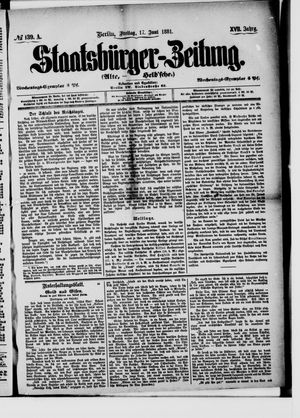 Staatsbürger-Zeitung vom 17.06.1881