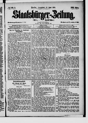 Staatsbürger-Zeitung vom 18.06.1881