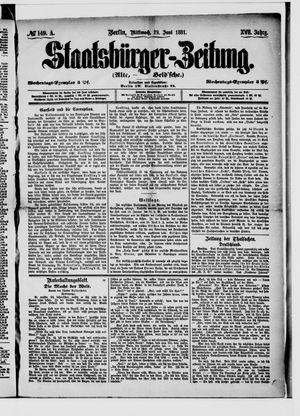 Staatsbürger-Zeitung vom 29.06.1881