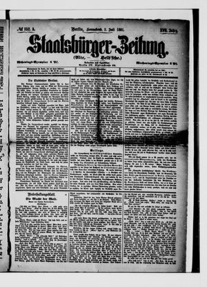 Staatsbürger-Zeitung vom 02.07.1881