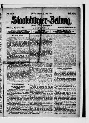 Staatsbürger-Zeitung vom 03.07.1881