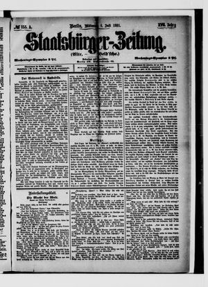 Staatsbürger-Zeitung vom 06.07.1881