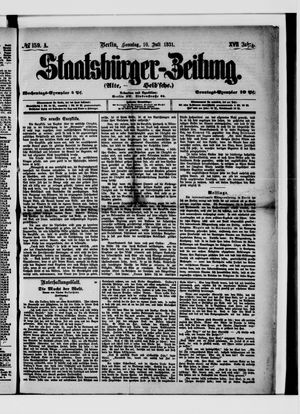Staatsbürger-Zeitung on Jul 10, 1881