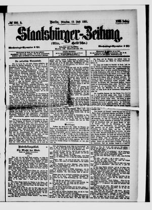 Staatsbürger-Zeitung vom 19.07.1881