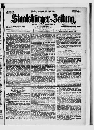 Staatsbürger-Zeitung vom 20.07.1881