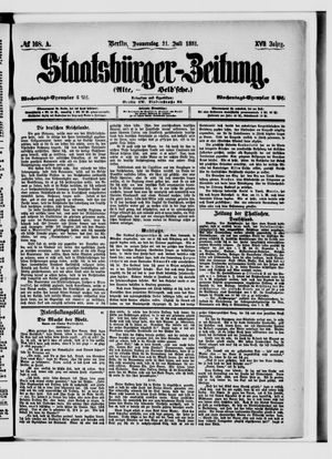 Staatsbürger-Zeitung vom 21.07.1881