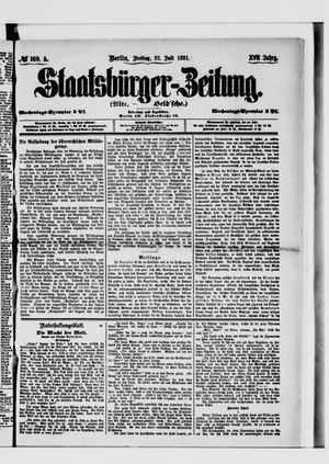 Staatsbürger-Zeitung vom 22.07.1881