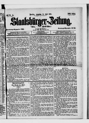 Staatsbürger-Zeitung vom 24.07.1881