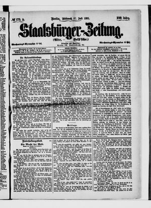 Staatsbürger-Zeitung vom 27.07.1881