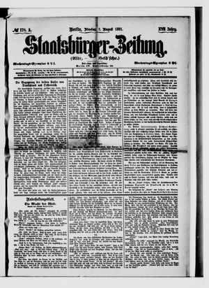 Staatsbürger-Zeitung vom 02.08.1881