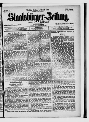 Staatsbürger-Zeitung on Aug 5, 1881