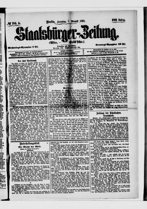 Staatsbürger-Zeitung on Aug 7, 1881