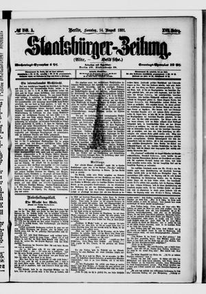 Staatsbürger-Zeitung vom 14.08.1881