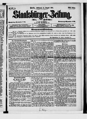Staatsbürger-Zeitung vom 24.08.1881