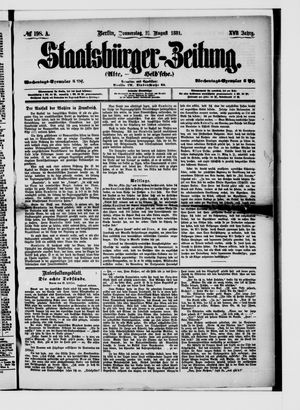 Staatsbürger-Zeitung vom 25.08.1881