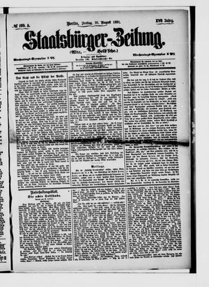 Staatsbürger-Zeitung vom 26.08.1881