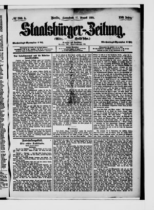 Staatsbürger-Zeitung on Aug 27, 1881