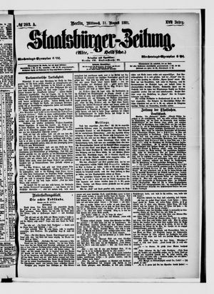Staatsbürger-Zeitung vom 31.08.1881