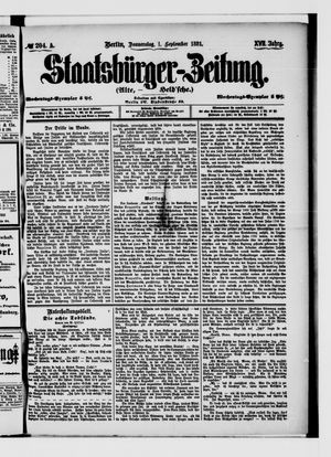 Staatsbürger-Zeitung vom 01.09.1881
