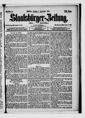 Staatsbürger-Zeitung vom 02.09.1881