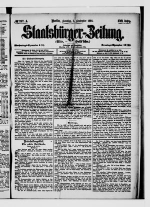 Staatsbürger-Zeitung on Sep 4, 1881