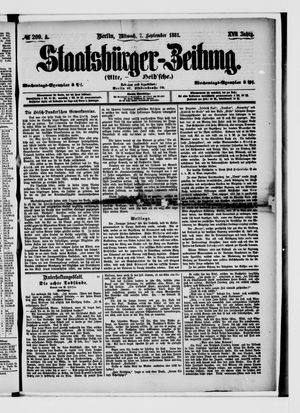 Staatsbürger-Zeitung vom 07.09.1881