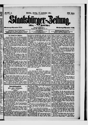 Staatsbürger-Zeitung on Sep 16, 1881