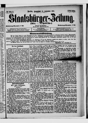 Staatsbürger-Zeitung on Sep 24, 1881