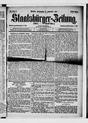 Staatsbürger-Zeitung vom 29.09.1881
