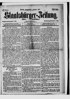 Staatsbürger-Zeitung on Oct 6, 1881
