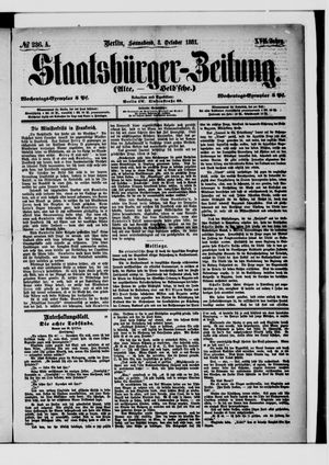 Staatsbürger-Zeitung on Oct 8, 1881