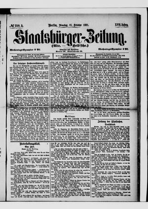 Staatsbürger-Zeitung vom 25.10.1881