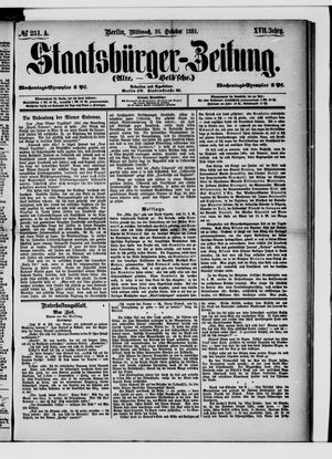 Staatsbürger-Zeitung vom 26.10.1881