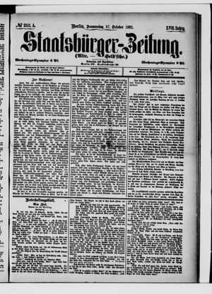 Staatsbürger-Zeitung on Oct 27, 1881