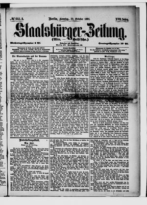 Staatsbürger-Zeitung vom 30.10.1881