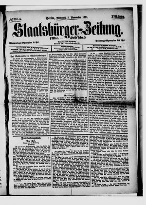 Staatsbürger-Zeitung on Nov 2, 1881