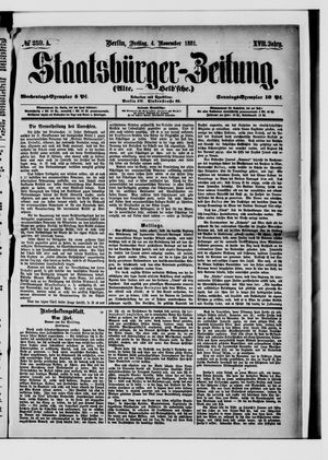 Staatsbürger-Zeitung vom 04.11.1881