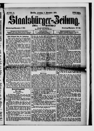 Staatsbürger-Zeitung vom 06.11.1881