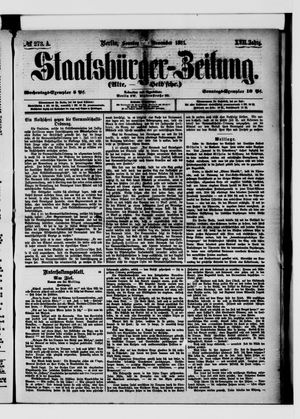 Staatsbürger-Zeitung vom 20.11.1881