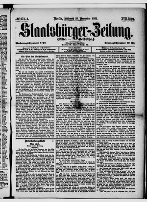 Staatsbürger-Zeitung on Nov 23, 1881