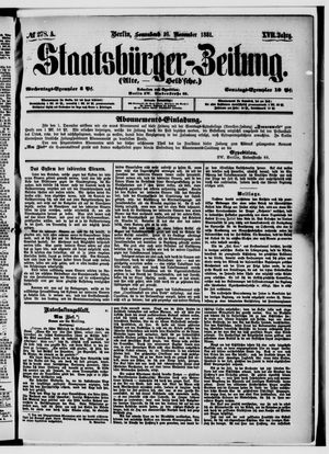 Staatsbürger-Zeitung on Nov 26, 1881