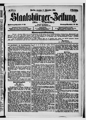 Staatsbürger-Zeitung vom 27.11.1881