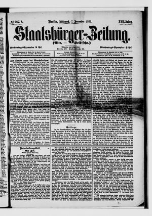 Staatsbürger-Zeitung vom 07.12.1881