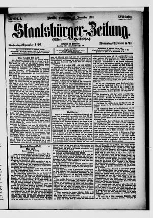 Staatsbürger-Zeitung vom 15.12.1881